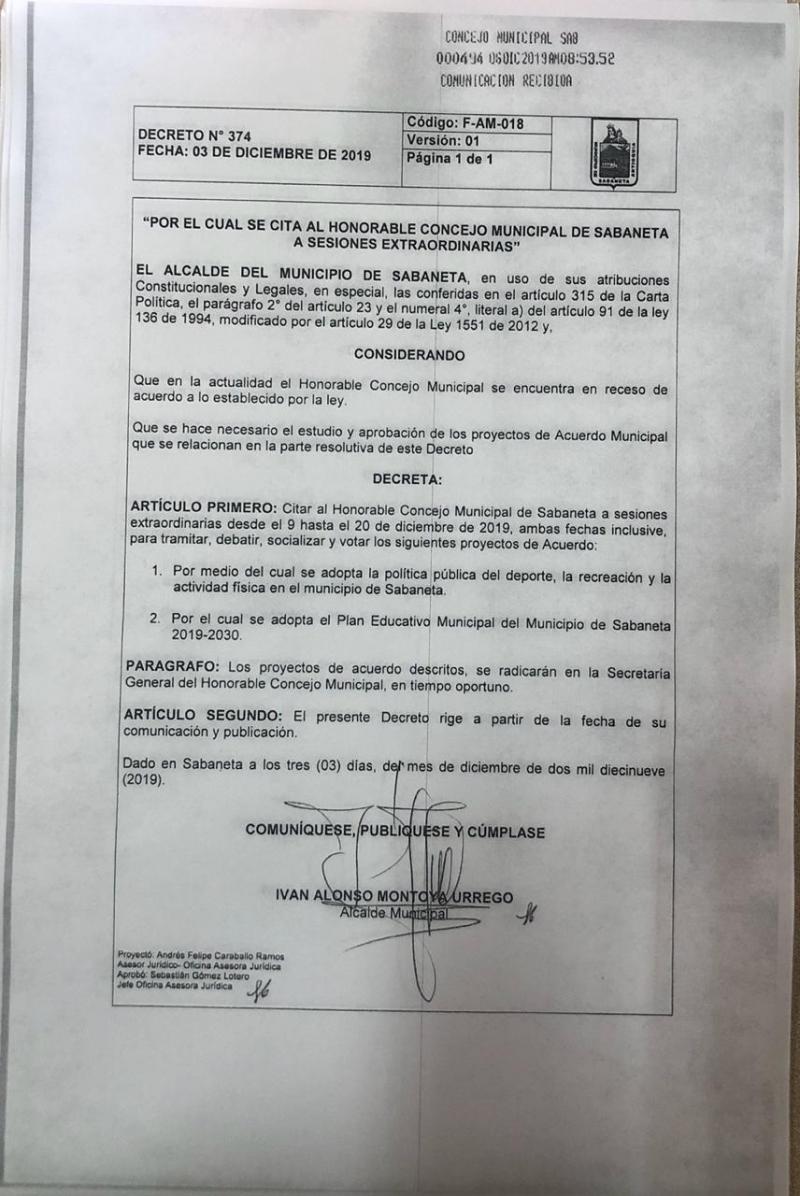 Decreto 374