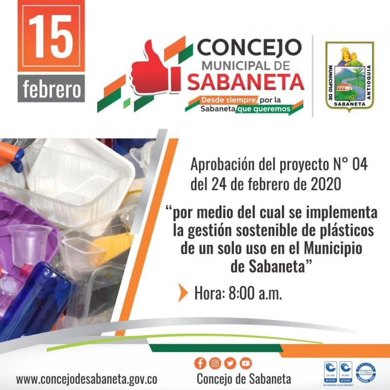 Aprobación del proyecto N° 04 del 24 de febrero del 2020