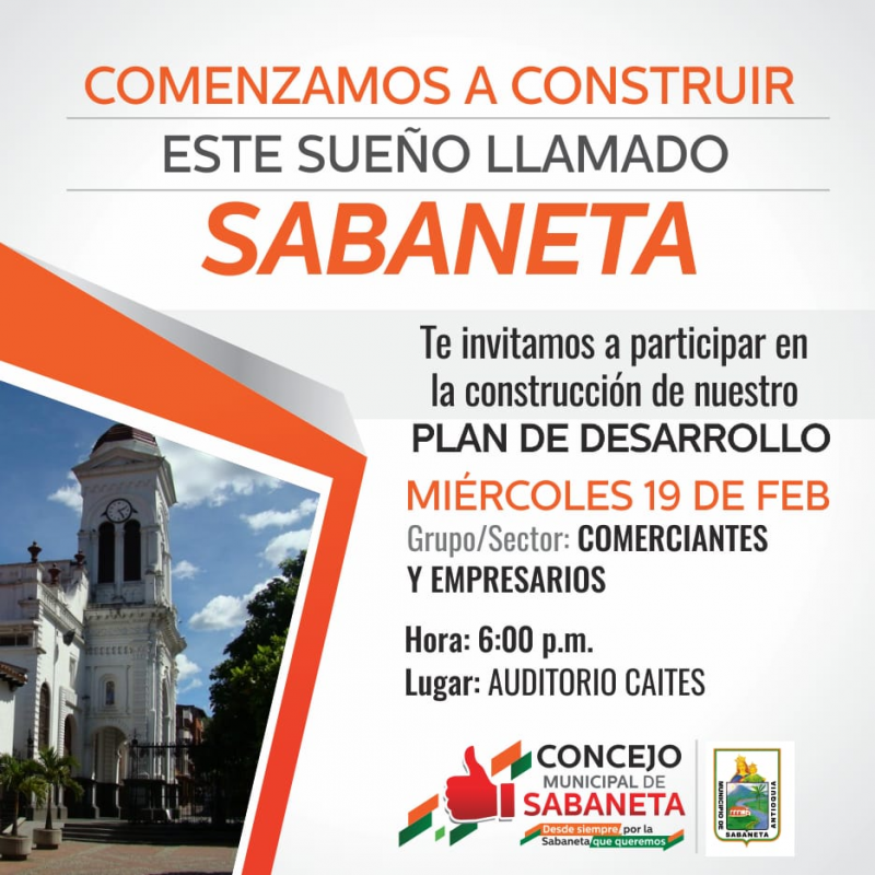 Comencemos a construir la Sabaneta que queremos
