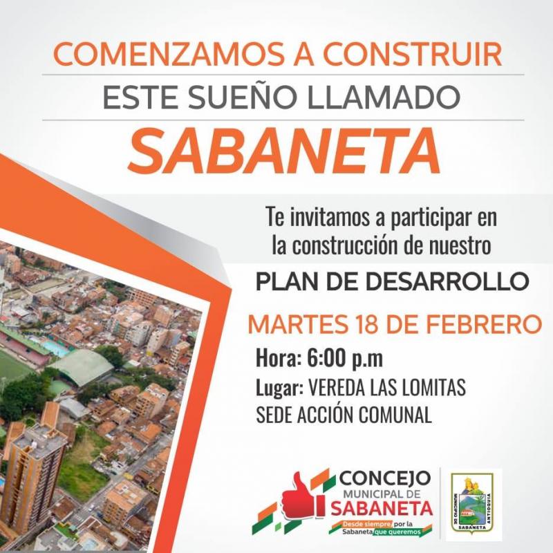 18 Feb | Comencemos a construir la Sabaneta que queremos.