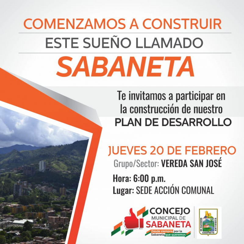 Comencemos a construir la Sabaneta que queremos