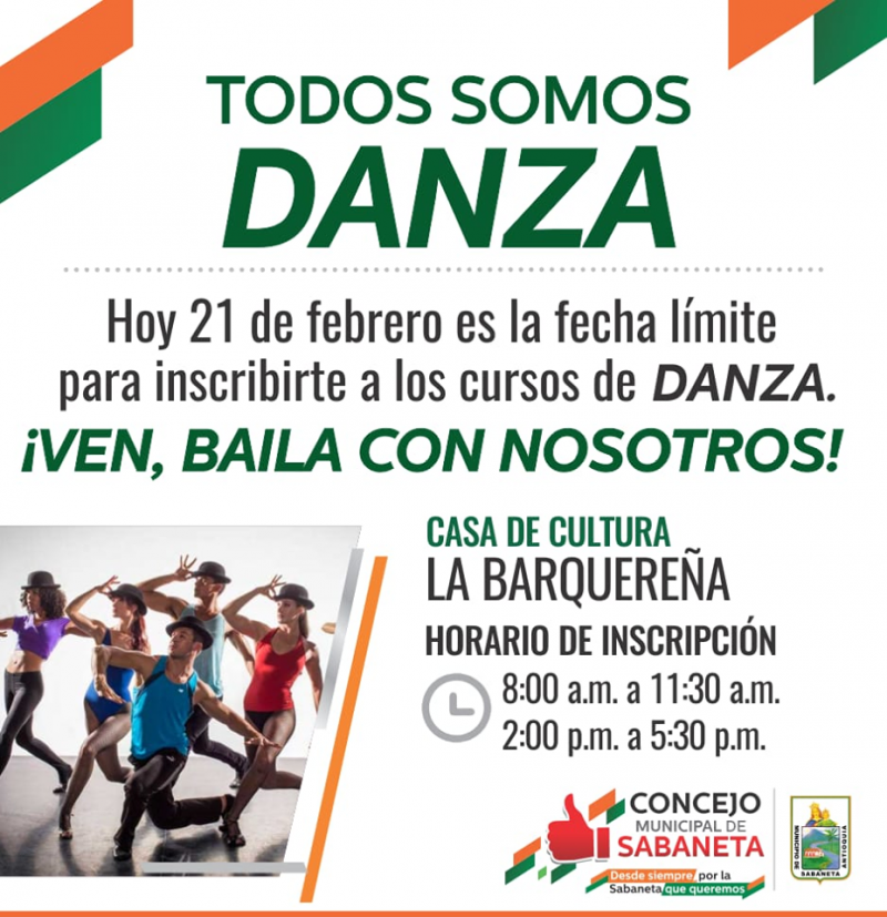 Inscribete a los cursos de DANZA