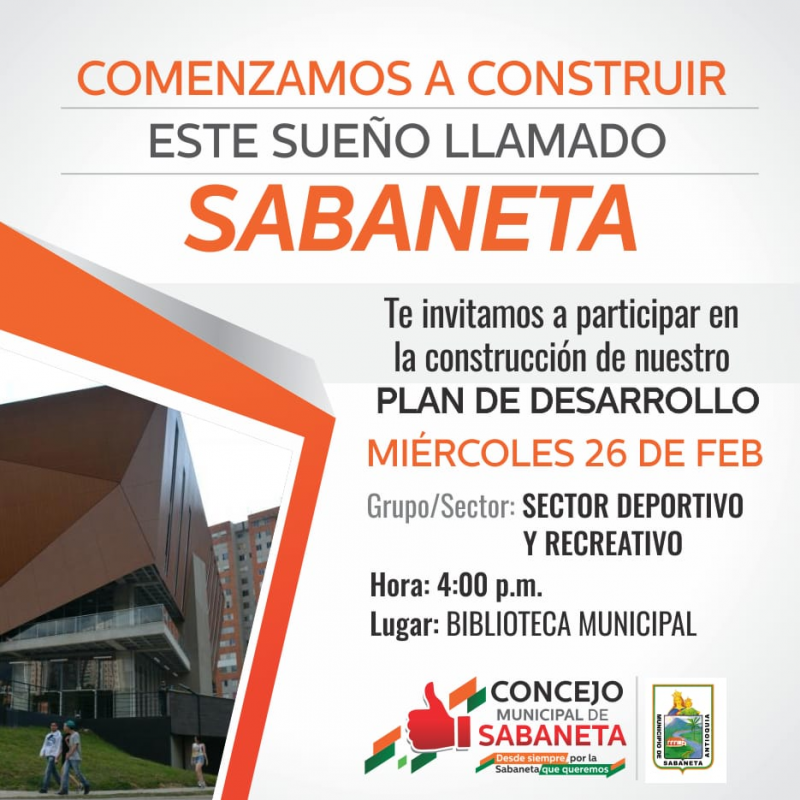 Comencemos a construir la Sabaneta que queremos