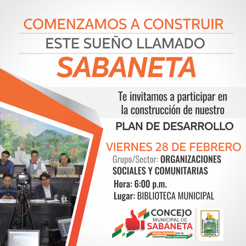 Comencemos a construir la Sabaneta que queremos.