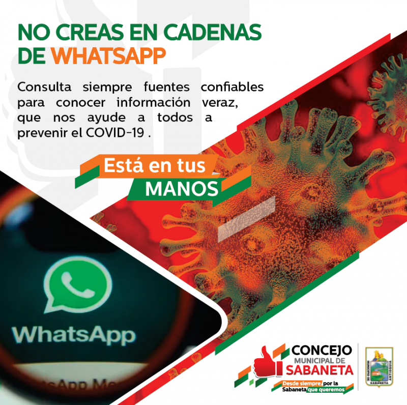 No creas todo lo que se dice en redes sociales o te llega por cadenas de WhatsApp