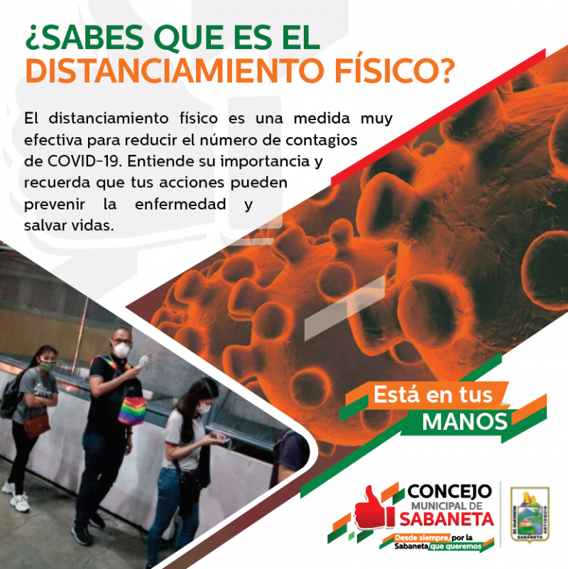 El distanciamiento físico es una medida muy efectiva para reducir el número de contagios de COVID-19