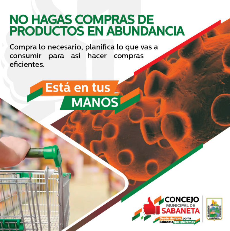 No hagas compras de productos en abundancia.