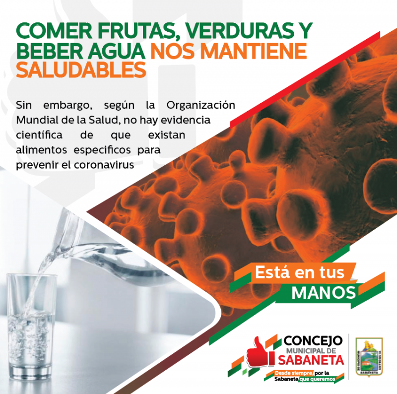Comer frutas, verduras y beber agua nos mantiene saludables