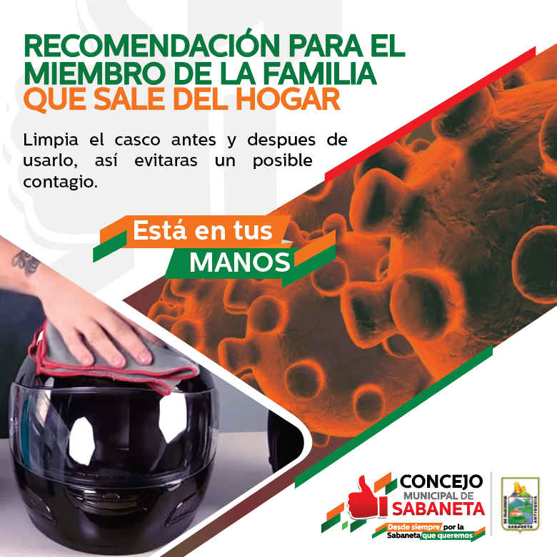 Limpia el casco antes y después de usarlo, así evitaras un posible contagio