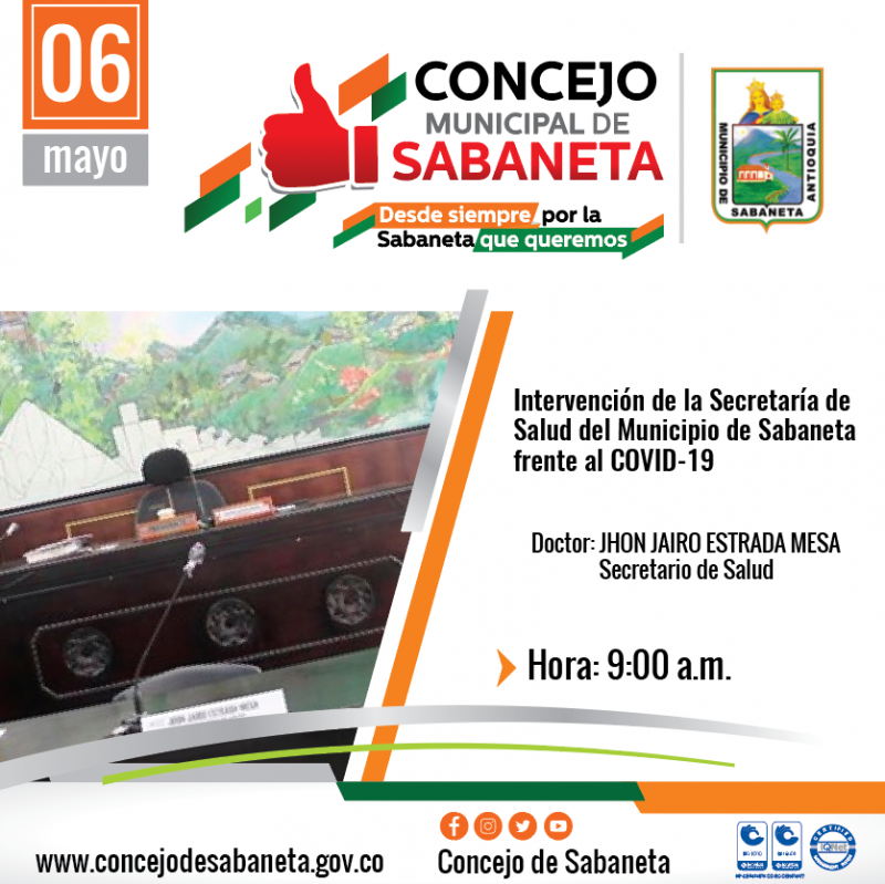 Intervención de la Secretaría de Salud del Municipio de Sabaneta frente al COVID-19