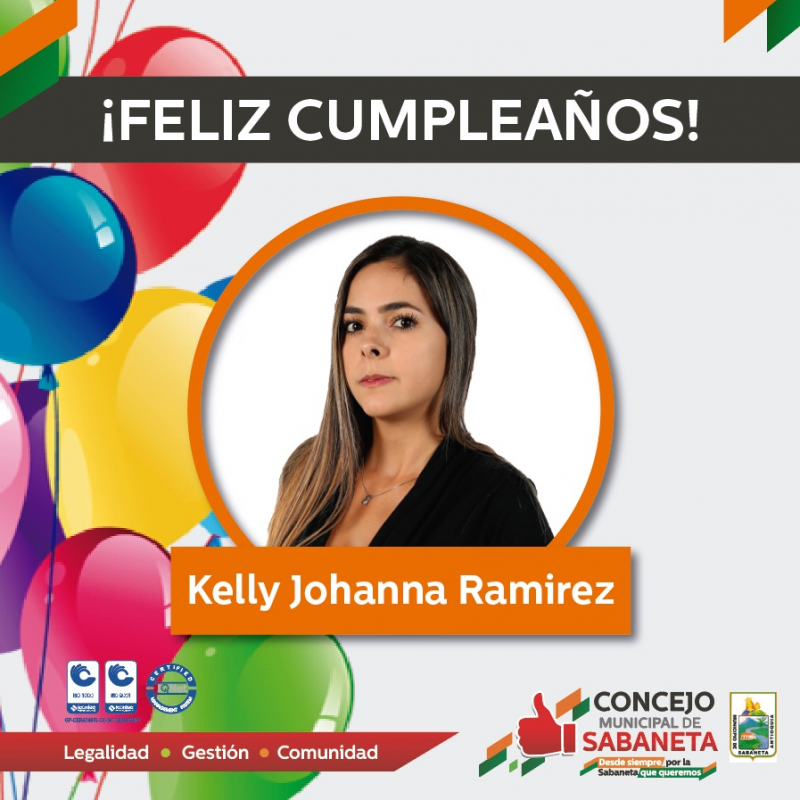 Felicitamos a nuestra compañera Kelly Johanna Ramirez hoy en su cumpleaños