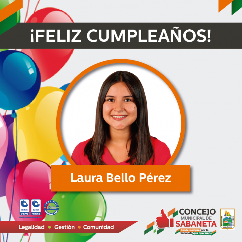 Felicitamos a nuestra compañera Laura Bello Pérez hoy en su cumpleaños