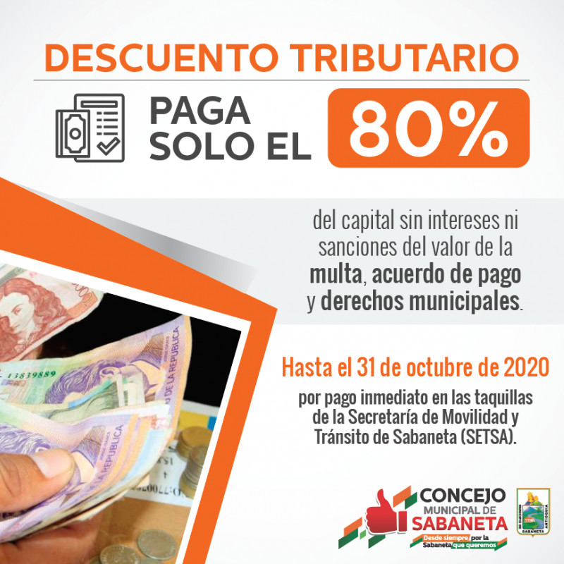 Aprovecha y paga hasta el 31 de octubre de este año solo el 80% de tus multas
