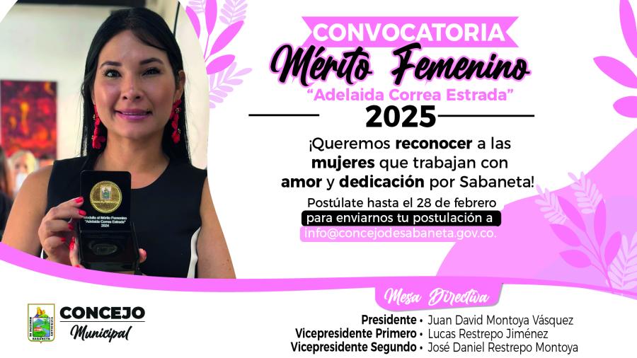 Postlate a la convocatoria: Mrito Femenino 