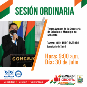 Sesión Ordinaria - Julio 30