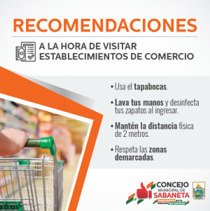 Recomendaciones a la hora de visitar establecimientos de comercio