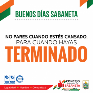 ¡Buenos días, Sabaneta!