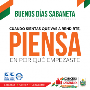 ¡Buenos días, Sabaneta!