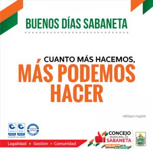 ¡Buenos días, Sabaneta!