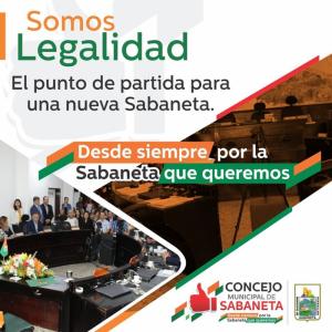 En el Concejo Municipal somos: LEGALIDAD