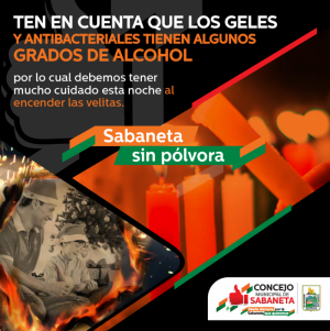 Esta noche de velitas, ¡TEN CUIDADO!