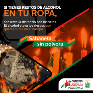 Esta noche de velitas, ¡PRECAUCIÓN!