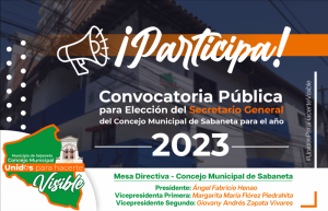 Convocatoria Pública para Elección del Secretario General del Concejo Municipal