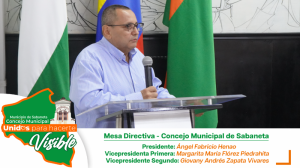 Posesión del Secretario General electo en el Concejo de Sabaneta