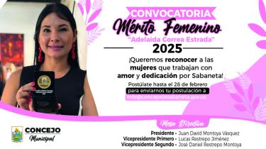 Postúlate a la convocatoria: Mérito Femenino